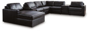Modmax II Black 8-Piece Sectional with Chaise and Audio Consoles - 74305S47