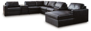 Modmax II Black 8-Piece Sectional with Chaise and Audio Consoles - 74305S48