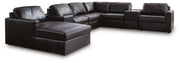 Modmax II Black 8-Piece Sectional with Chaise and Storage Consoles - 74305S43