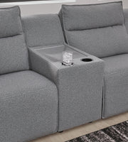 Modmax II Salt and Pepper 6-Piece Power Reclining Sectional with Chaise and Console - 65906S19