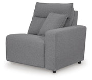 Modmax II Salt and Pepper 7-Piece Power Reclining Sectional with Audio Consoles - 65906S48