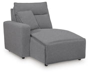 Modmax II Salt and Pepper Left-Arm Facing Power Reclining Back Chaise - 6590679