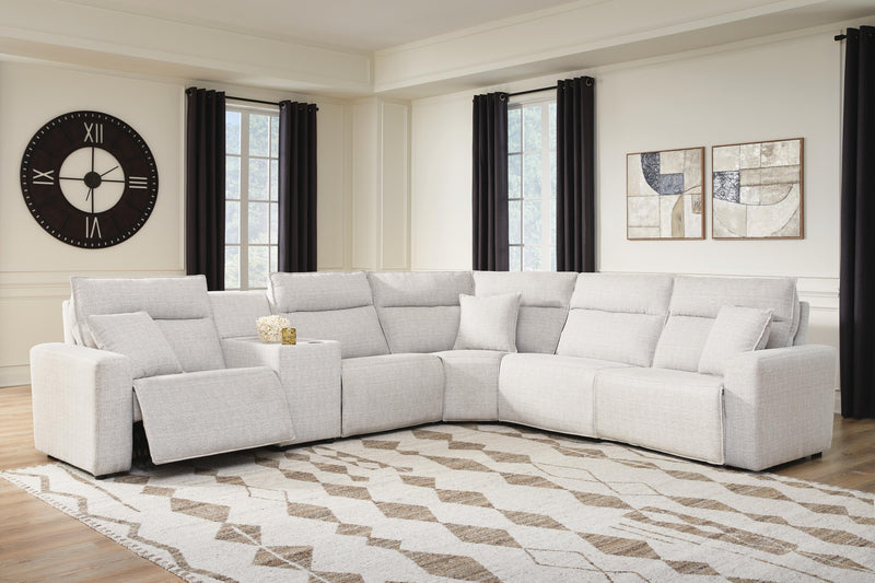 Modmax II Stone 6-Piece Reclining Sectional with Console - 65907S36