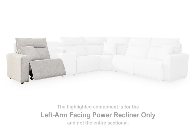 Modmax II Stone Left-Arm Facing Power Recliner - 6590758