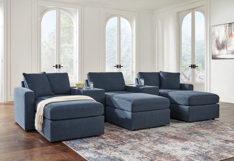 Modmax Ink 5 Piece Sectional with 3xOttoman, Double Console - DMV FurnitureSectional