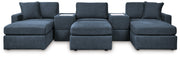 Modmax Ink 5 Piece Sectional with 3xOttoman, Double Console - DMV FurnitureSectional