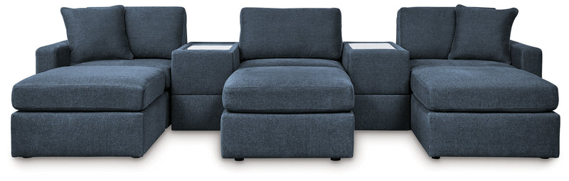 Modmax Ink 5 Piece Sectional with 3xOttoman, Double Console - DMV FurnitureSectional