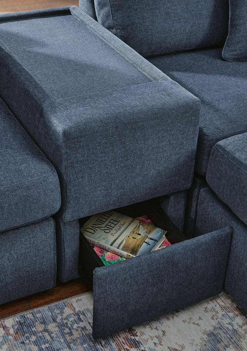 Modmax Ink 6-Piece Sectional with Chaise and Ottoman - 92121U6