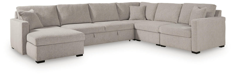 ModMax Luxe Flint 5-Piece Sectional with Chaise and Pop Up Sleeper - 68605S97