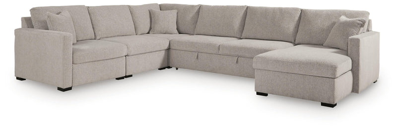ModMax Luxe Flint 5-Piece Sectional with Chaise and Pop Up Sleeper - 68605S98