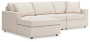 Modmax Oyster 3-Piece Sectional Sofa Storage Chaise - 92103S78