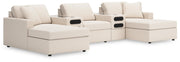 Modmax Oyster 5-Piece Double Storage Chaise Sectional with Audio Consoles - 92103S99