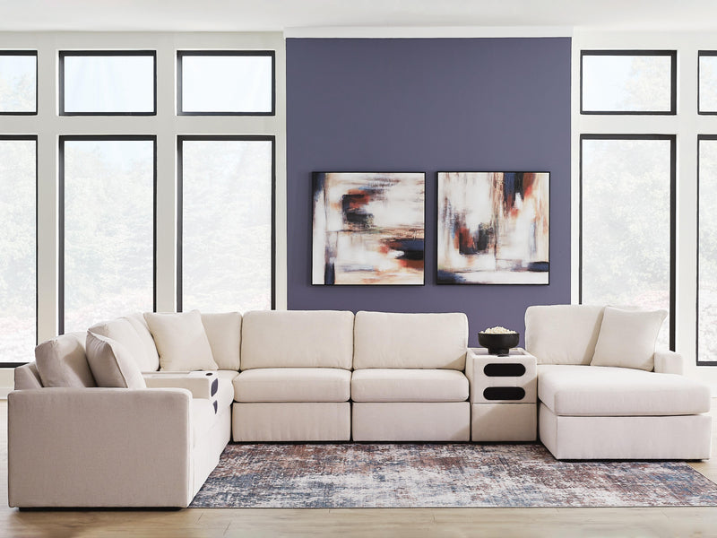 Modmax Oyster 8-Piece Sectional with Storage Chaise and Audio Consoles - 92103S98