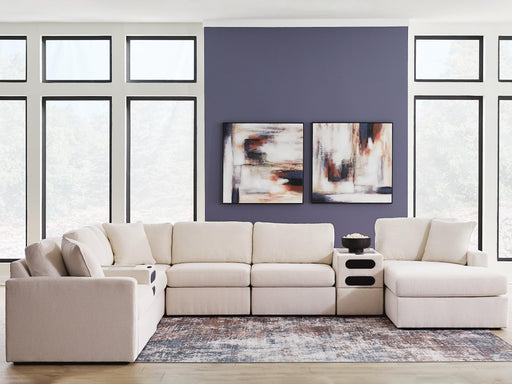 Modmax Oyster 8-Piece Sectional with Storage Chaise and Audio Consoles - 92103S98