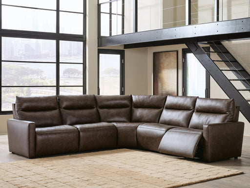 ModZ Chocolate 5-Piece Power Reclining Sectional - U14000S6