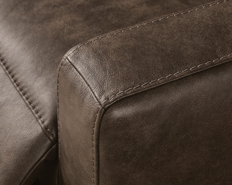 ModZ Chocolate 6-Piece Power Reclining Sectional with Audio Console - U14000S9