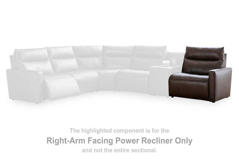 ModZ Chocolate Right-Arm Facing Power Recliner - U1400062