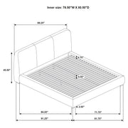 Mokena 46-inch Upholstered Eastern King Platform Bed Taupe - 310090KE