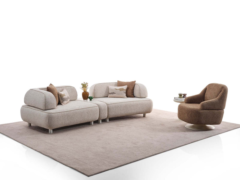 Mokka Convertible Module Sofa in Cream - 200-ELI-MOK-KRL 104-3M