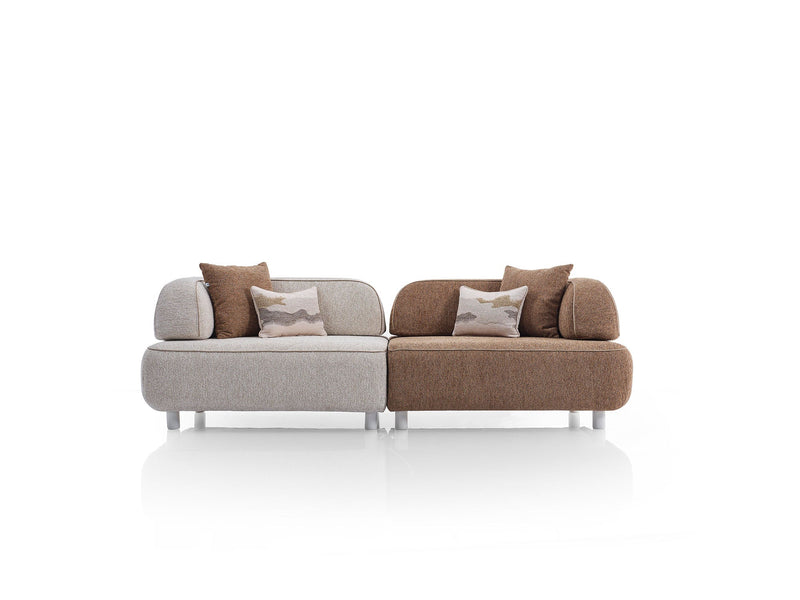 Mokka Convertible Sofa in Brown-Cream - 200-ELI-MOK-KRL 104-KRL 504-3