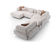 Mokka Sectional Sofa in Cream - 200-ELI-MOK-KRL 104-S