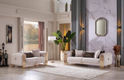 Monaco 3-pieces (Sofa & Loveseat & Chair) Livingroom Set Cream in Cream - 101-MON-LV925-321