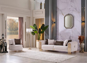 Monaco 3-pieces (Sofa & Loveseat & Chair) Livingroom Set Cream in Cream - 101-MON-LV925-321