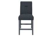 Monaco Dark Grey Bar Table And 6 Monaco Dark Grey Bar Stools - MONACO-BT-DARK GREY+MONACO-BS-DARK GREY 7PC