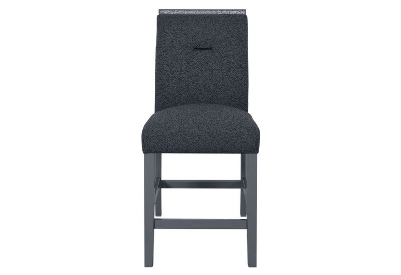 Monaco Dark Grey Bar Table And 8 Monaco Dark Grey Bar Stools - MONACO-BT-DARK GREY+MONACO-BS-DARK GREY 9PC