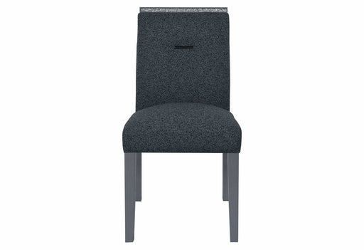 Monaco Dark Grey Dining Table And 4 Monaco Dark Grey Dining Chairs - MONACO-DT-DARK GREY+MONACO-DC-DARK GREY