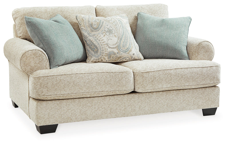 Monaghan Sofa, Loveseat, Chair and Ottoman in Sandstone - PKG001877