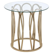 Monett 2-piece Coffee and End Table Set Chocolate Chrome - 708058-S2