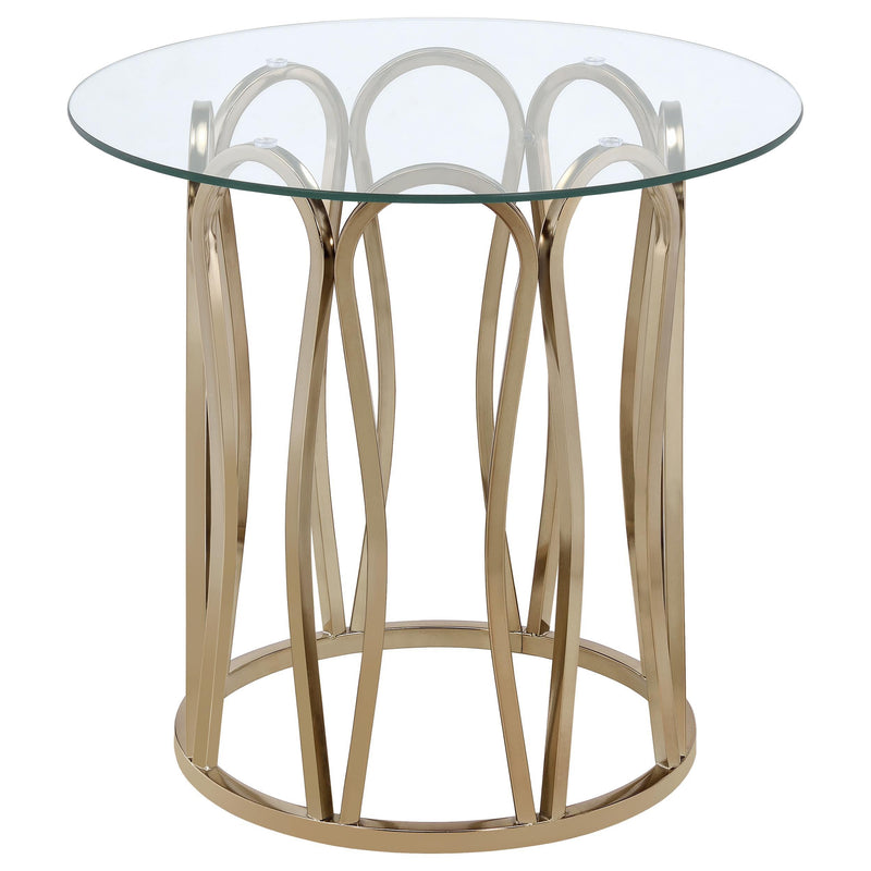 Monett 2-piece Coffee and End Table Set Chocolate Chrome - 708058-S2