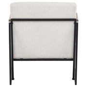 Monsen Fabric Upholstered Metal Frame Accent Chair Ivory - 900648