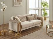 Montana 3-pieces (Sofa & Loveseat & Chair) Livingroom in Grey - 200-SIM-MON-VELVET412-321