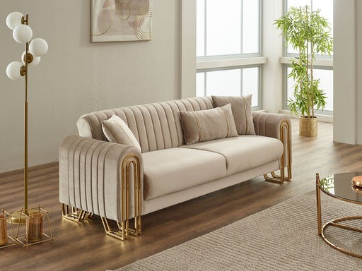 Montana Convertible Loveseat in Beige - 200-SIM-MON-VELVET260-2