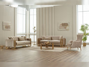 Montana Convertible Loveseat in Beige - 200-SIM-MON-VELVET260-2
