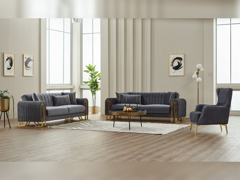Montana Convertible Loveseat in Beige - 200-SIM-MON-VELVET260-2