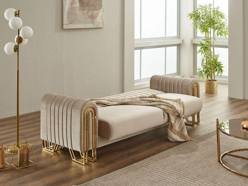 Montana Convertible Loveseat in Grey - 200-SIM-MON-VELVET412-2