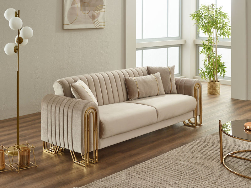 Montana Convertible Sofa in Grey - 200-SIM-MON-VELVET412-3