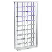 Montara Tempered Glass Wine Storage LED Curio Cabinet Chrome - 182037