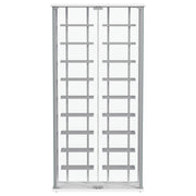 Montara Tempered Glass Wine Storage LED Curio Cabinet Chrome - 182037