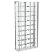 Montara Tempered Glass Wine Storage LED Curio Cabinet Chrome - 182037