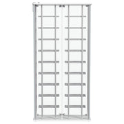 Montara Tempered Glass Wine Storage LED Curio Cabinet Chrome - 182037