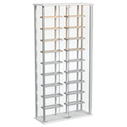 Montara Tempered Glass Wine Storage LED Curio Cabinet Chrome - 182037