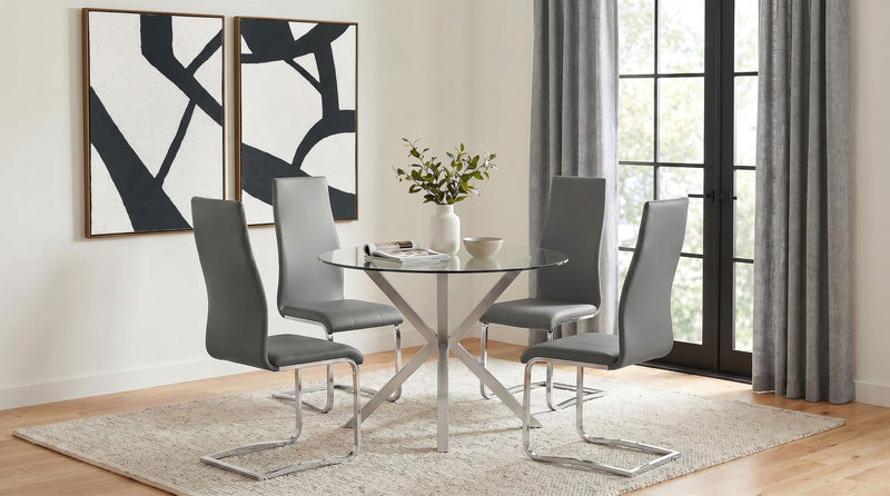 Montclair Upholstered Dining Side Chair Grey (Set of 4) - 100515GRY