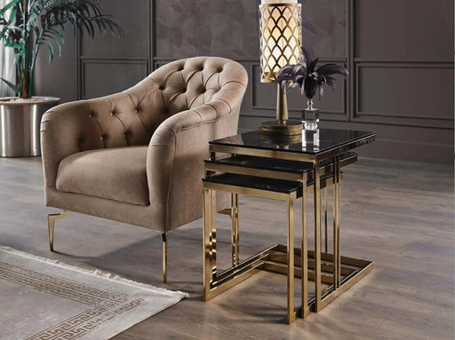 Montego Nesting Table (Crl Mrb /Gold)..1 Piece - 22MTG3304FW1P