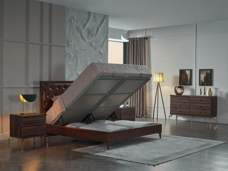 Montego Walnut Queen Bed from Bellona - DMV Furniture