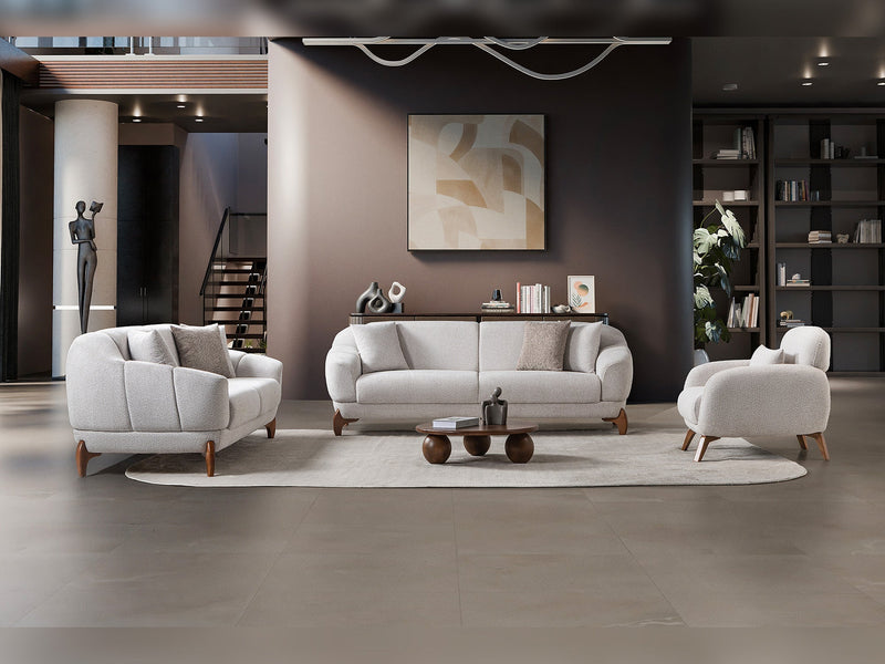 Montel Convertible Loveseat in Cream - 200-ST-MONT-SOFT03-2
