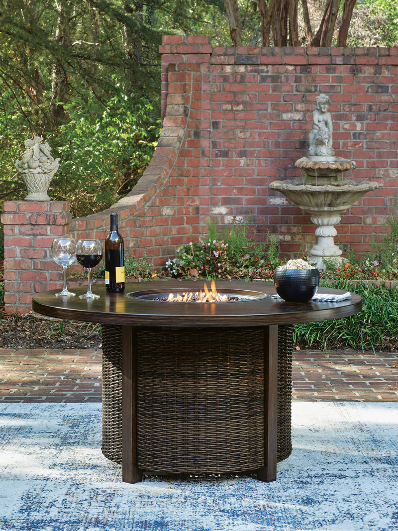 Monterey Point Dark Brown Outdoor Fire Pit Table - PCP760-776